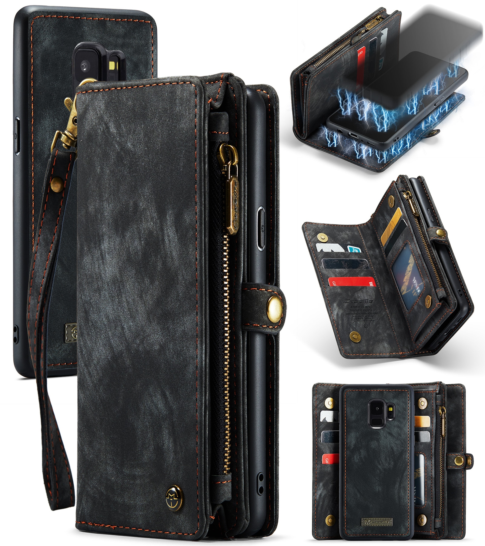 Multi-slot Hoesje Samsung Galaxy S9 Grijs