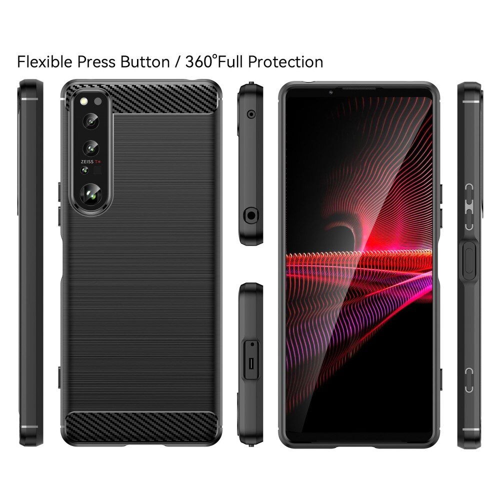 Hoesje TPU Brushed Sony Xperia 1 IV Zwart