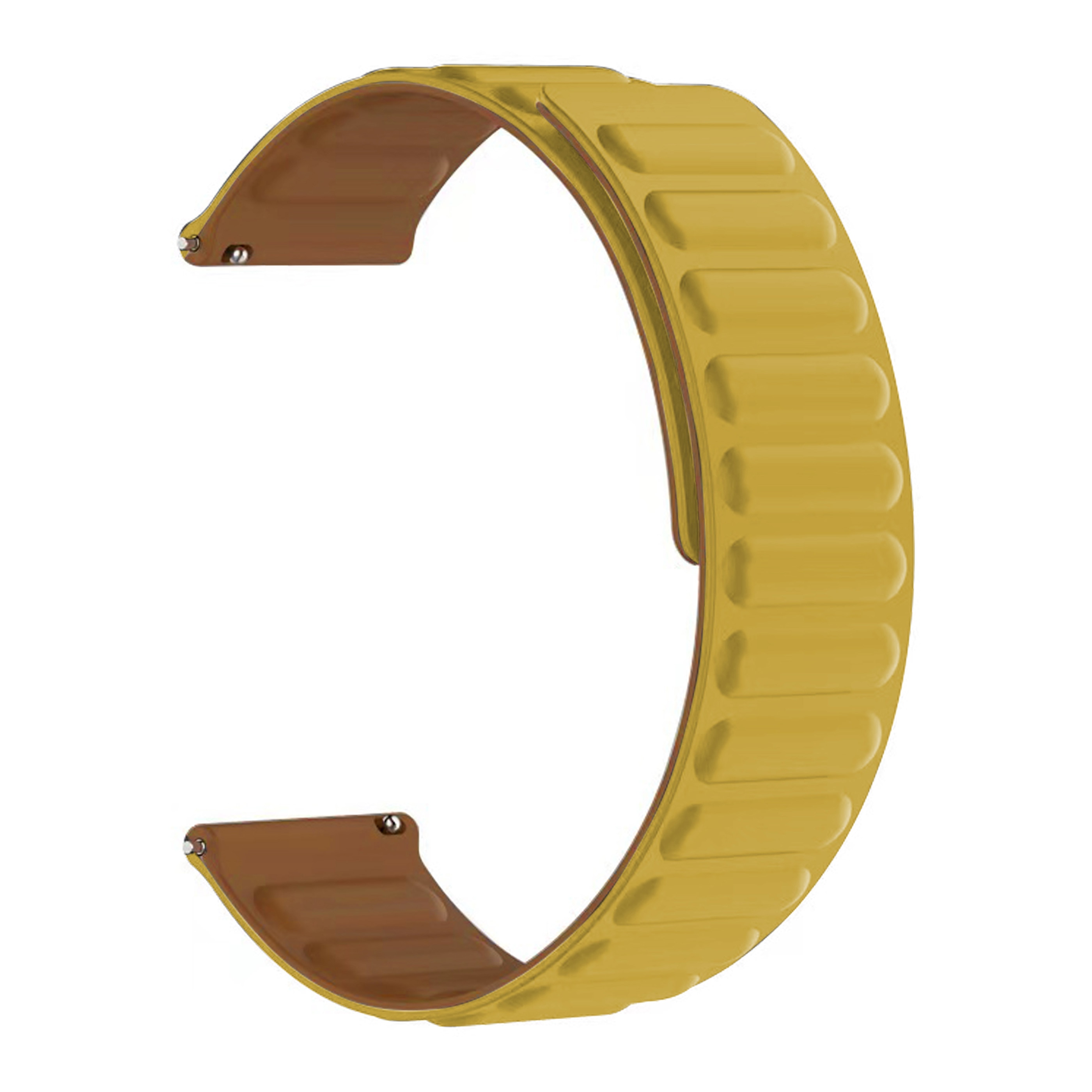 Coros Apex 2 Magnetisch siliconen bandje geel