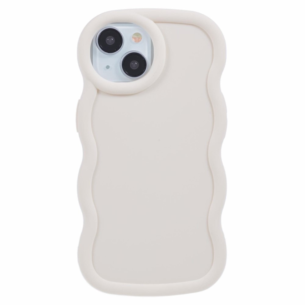 iPhone 13 Wavy Edge TPU Hoesje Wit