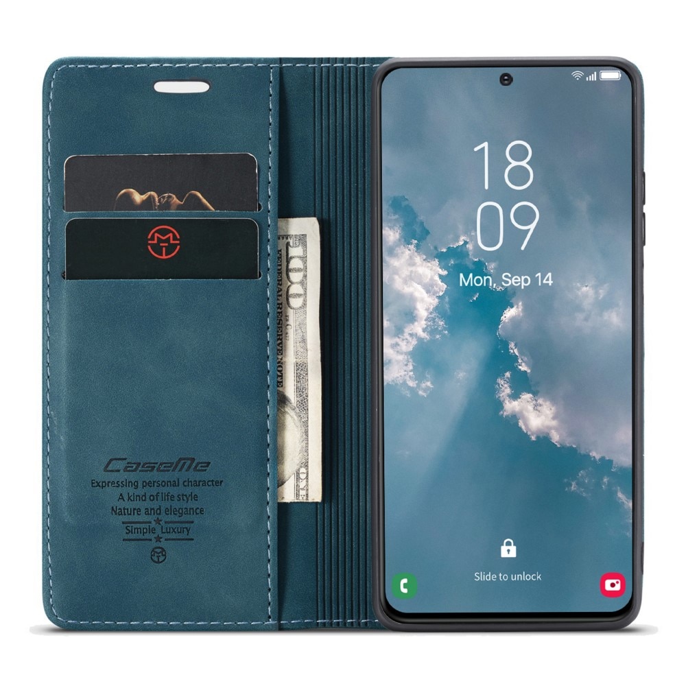 Slim Bookcover Hoesje Samsung Galaxy S23 Blauw
