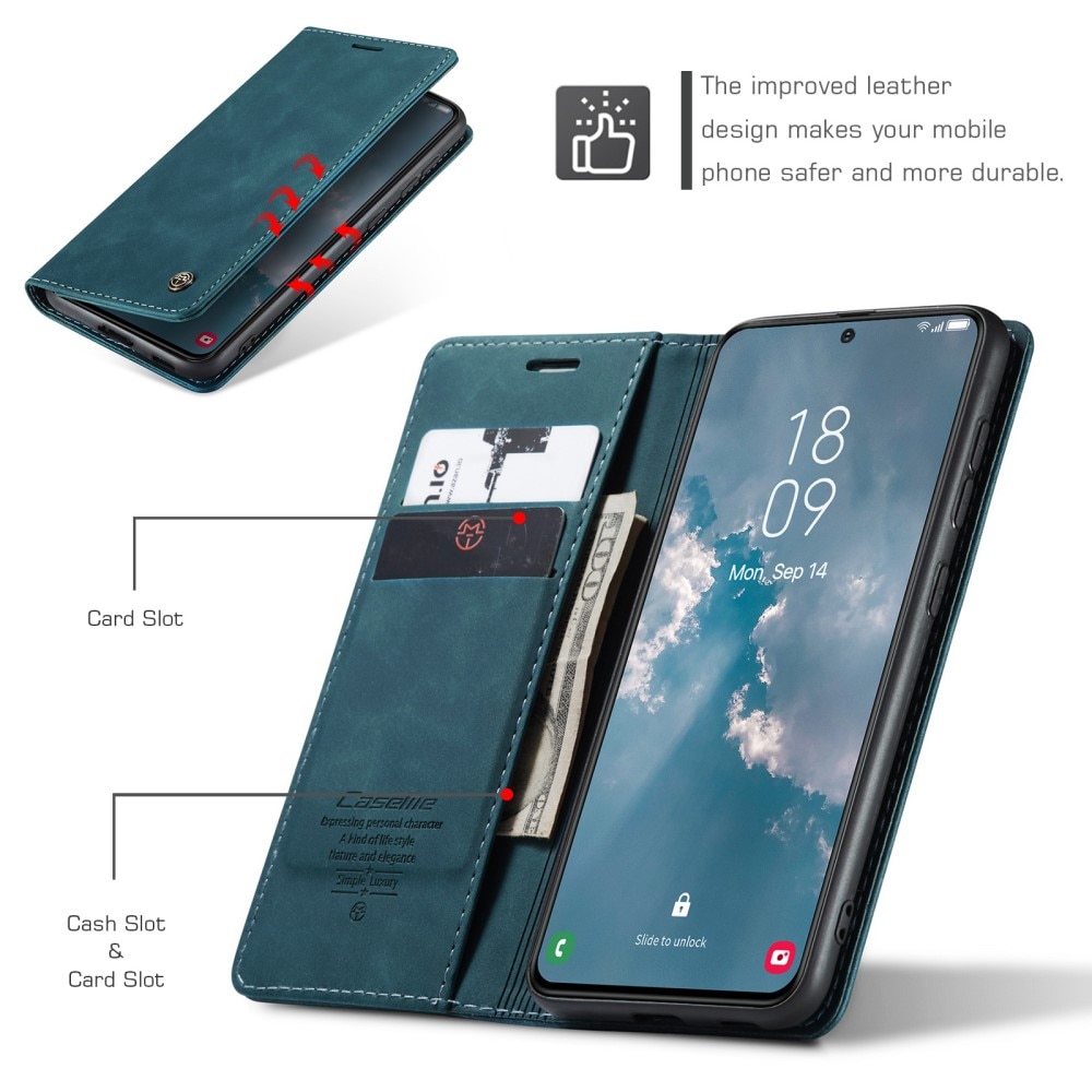 Slim Bookcover Hoesje Samsung Galaxy S23 Blauw