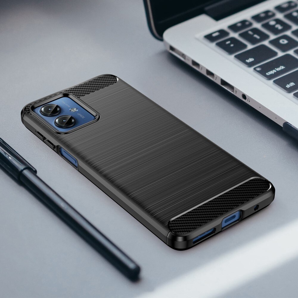 Hoesje TPU Brushed Motorola Moto G14 Zwart