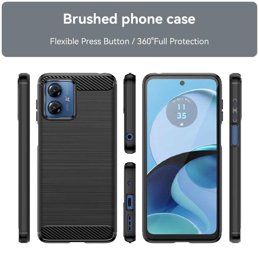 Hoesje TPU Brushed Motorola Moto G14 Zwart