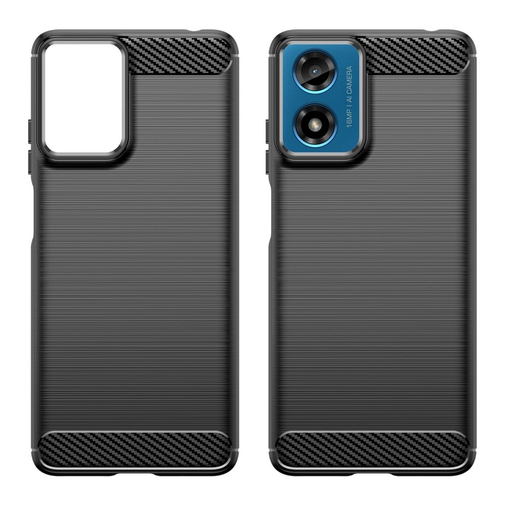 Hoesje TPU Brushed Motorola Moto G24 Zwart
