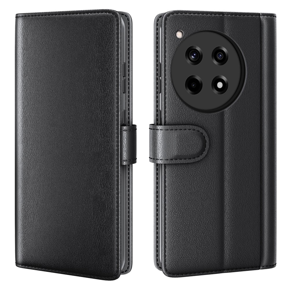  OnePlus 13R Echt lederen hoesje Zwart