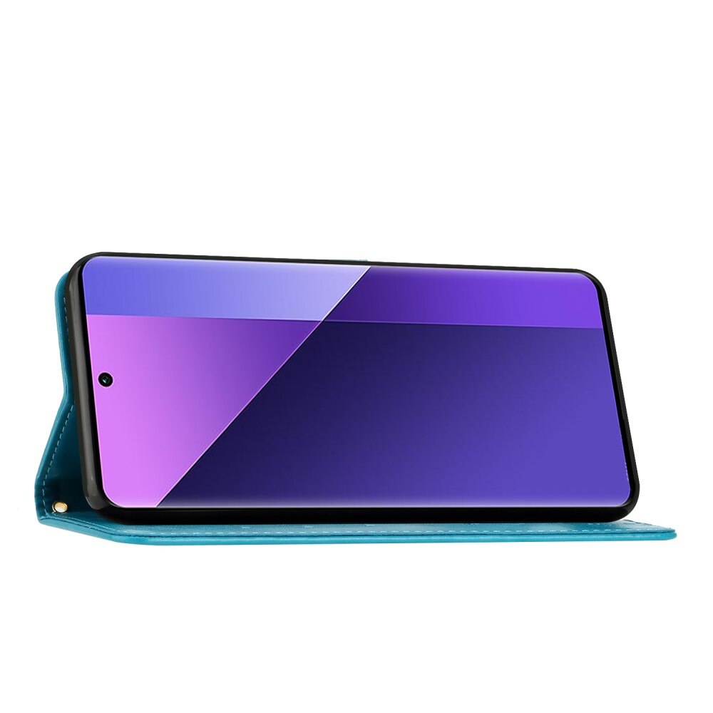 Xiaomi Redmi 13C Leren vlinderhoesje Blauw
