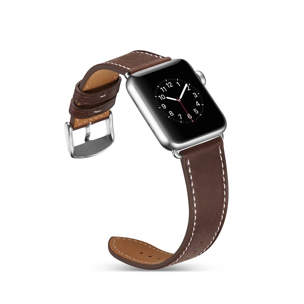 Apple Watch Series 8 45mm Leren bandje Bruin