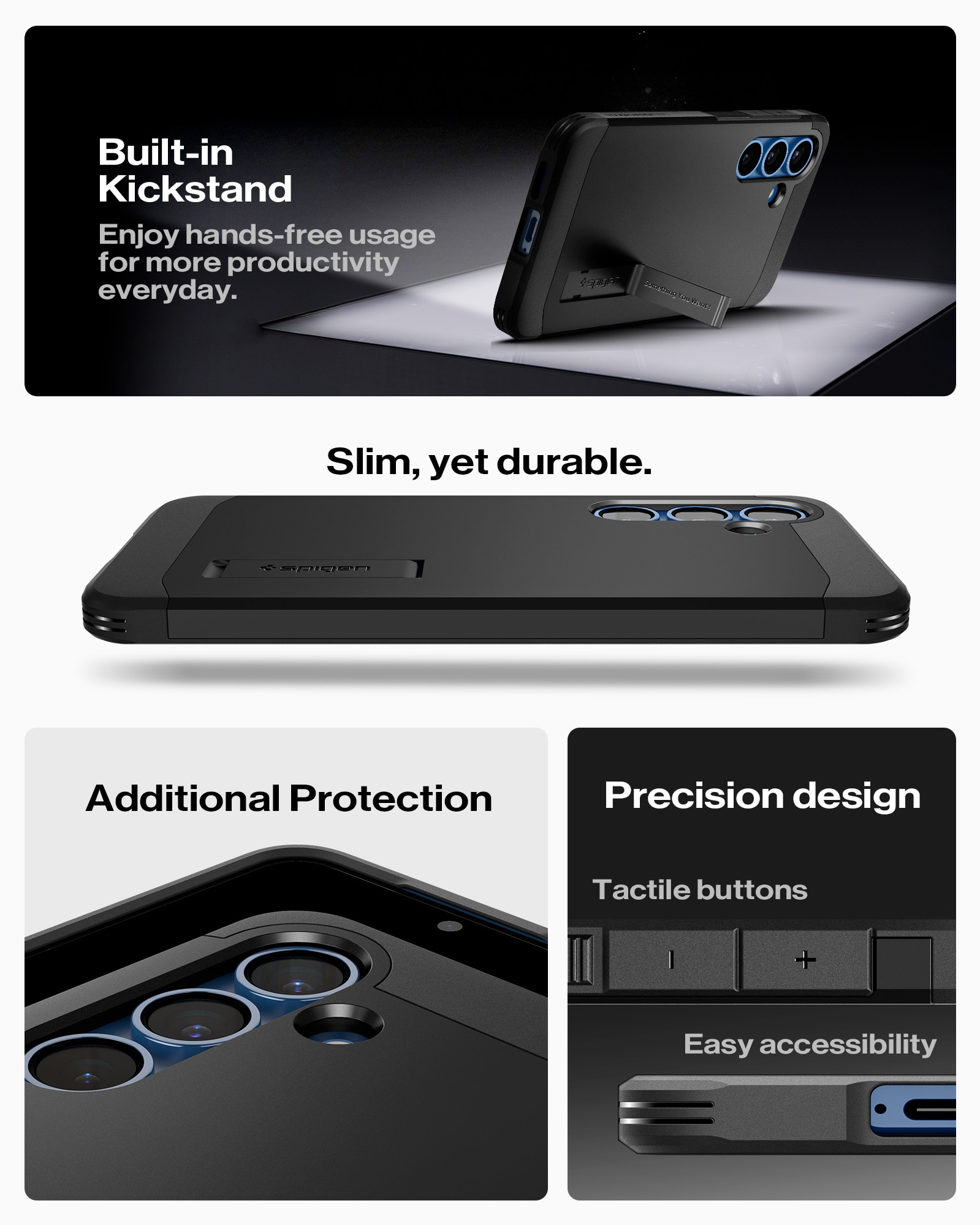 Case Tough Armor MagSafe Samsung Galaxy S25 Plus Zwart
