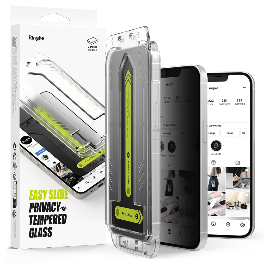 Easy Slide Privacy Glass (2-pack) iPhone 13