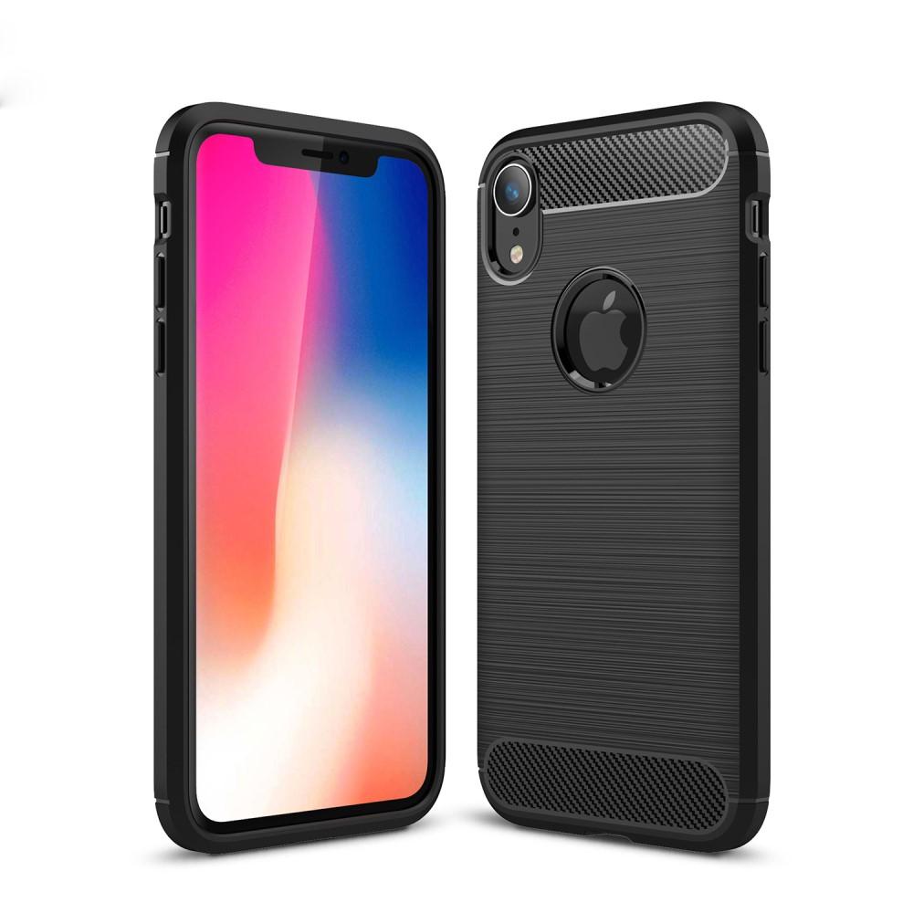 Hoesje TPU Brushed iPhone Xr Zwart