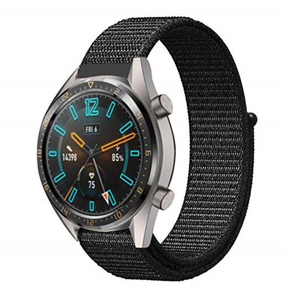 Huawei Watch GT 2 Pro/Watch GT 2 46mm/Watch GT 2e/Watch GT Nylon bandje Zwart